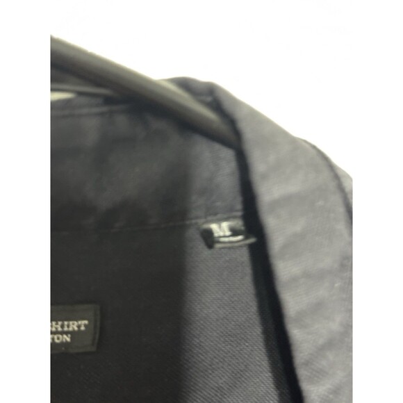 Men’s Black Fine Cloth Shirt Button Down Collar Pocket Extra Fine Cotton M - Picture 3 of 4